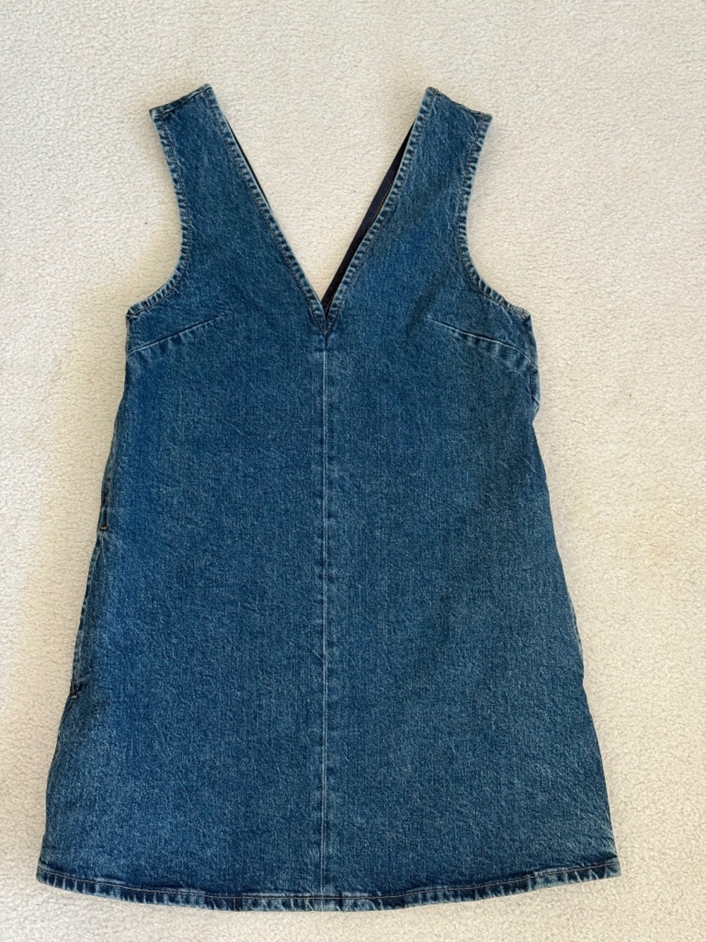 denim v neck dress
